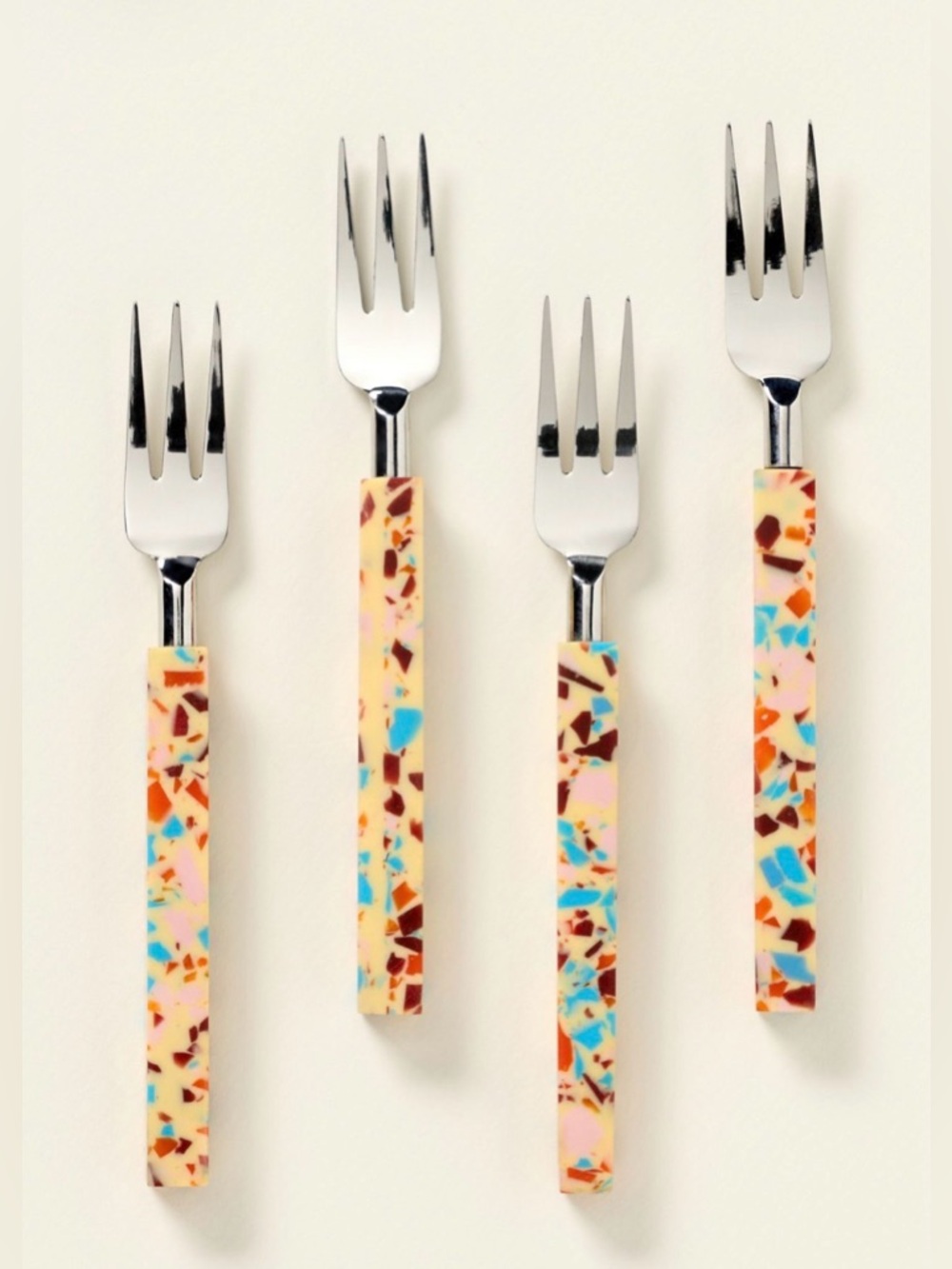 Anthropologie Gaetano Appetizer Forks, Set of 4, NIB